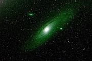 andromeda galaxy m31, with m32 and m110